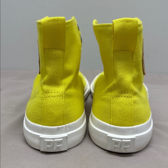 P F Flyers Hi All American Aurora Sneaker Canvas Yellow Sz Men 8 Women 9.5 - Picture 3 of 12
